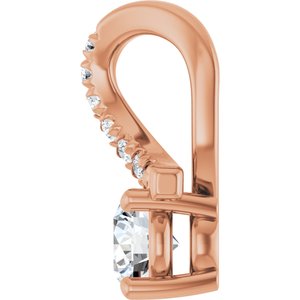 18K Rose Gold 4.1 mm Round Pendant Mounting – image 5