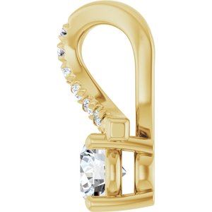 14K Yellow Gold 4.1 mm Round Pendant Mounting – image 5