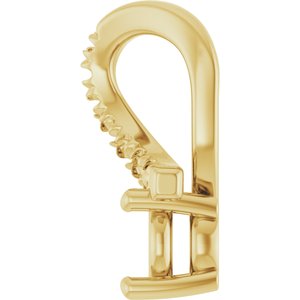 18K Yellow Gold 4.1 mm Round Pendant Mounting – image 6