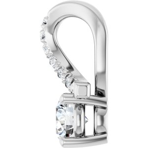 Sterling Silver 4.1 mm Round Pendant Mounting – image 5