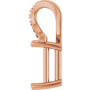 14K Rose Gold 7.5x7.5 mm Square Pendant Mounting – image 6