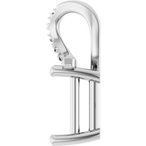 18K White Gold 7.5x7.5 mm Square Pendant Mounting – image 6