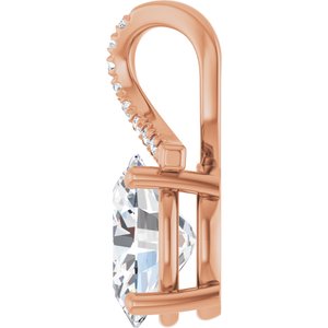 10K Rose Gold 10x8 mm Oval Pendant Mounting – image 5
