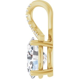 10K Yellow Gold 10x8 mm Oval Pendant Mounting – image 5