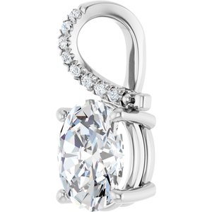 Continuum Sterling Silver 10x8 mm Oval Pendant Mounting – image 3