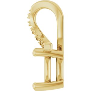 18K Yellow Gold 6.5x6.5 mm Cushion Pendant Mounting – image 6