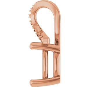 14K Rose Gold 9x9 mm Cushion Pendant Mounting – image 6