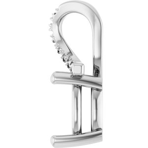 14K X1 White Gold 9x9 mm Cushion Pendant Mounting – image 6
