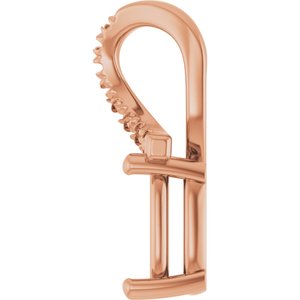 10K Rose Gold 7.5x5.5 mm Elongated Cushion Pendant Mounting – image 6
