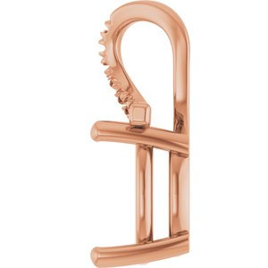 18K Rose Gold 12x12 mm Cushion Pendant Mounting – image 6