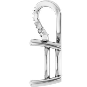Platinum 12x12 mm Cushion Pendant Mounting – image 6
