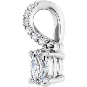 Continuum Sterling Silver 5x3.5 mm Oval Pendant Mounting – image 3