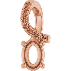 10K Rose Gold 5x3.5 mm Oval Pendant Mounting – image 2