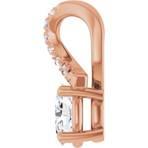 14K Rose Gold 5x3.5 mm Oval Pendant Mounting – image 5