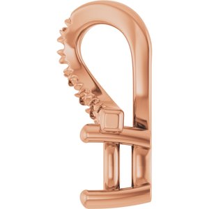 18K Rose Gold 4x4 mm Cushion Pendant Mounting – image 6