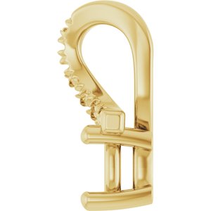 18K Yellow Gold 4x4 mm Cushion Pendant Mounting – image 6