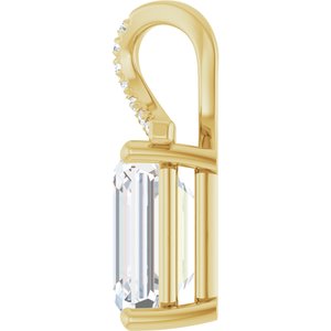 14K Yellow Gold 11x9 mm Emerald Pendant Mounting – image 5