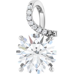 Platinum 12 mm Round Pendant Mounting