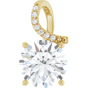14K Yellow Gold 12 mm Round Pendant Mounting