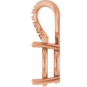 10K Rose Gold 12 mm Round Pendant Mounting – image 6