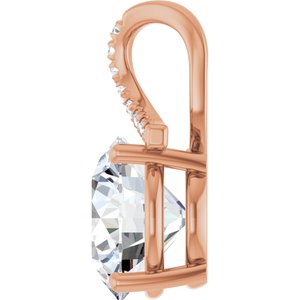 14K Rose Gold 12 mm Round Pendant Mounting – image 5