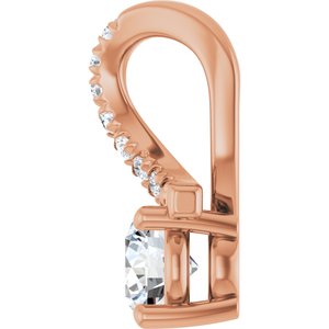 10K Rose Gold 4.4 mm Round Pendant Mounting – image 5