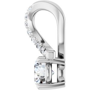 10K White Gold 4.4 mm Round Pendant Mounting – image 5