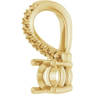 10K Yellow Gold 4.4 mm Round Pendant Mounting – image 4
