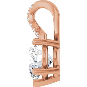 10K Rose Gold 8x8 mm Heart Pendant Mounting – image 5