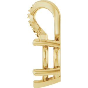 14K Yellow Gold 8x8 mm Heart Pendant Mounting – image 6
