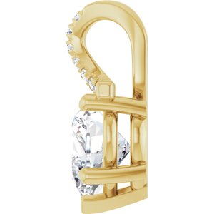 18K Yellow Gold 8x8 mm Heart Pendant Mounting – image 5