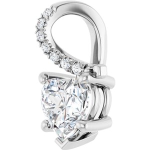 Sterling Silver 6.5x6.5 mm Heart Pendant Mounting – image 3