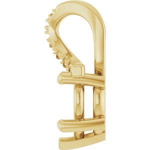 10K Yellow Gold 6.5x6.5 mm Heart Pendant Mounting – image 6