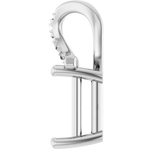 Platinum 8x8 mm Square Pendant Mounting – image 6