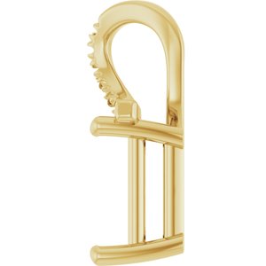 14K Yellow Gold 8x8 mm Square Pendant Mounting – image 6