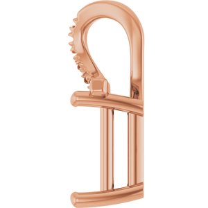14K Rose Gold 8x8 mm Square Pendant Mounting – image 6