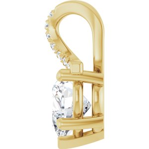 14K Yellow Gold 7x7 mm Heart Pendant Mounting – image 5
