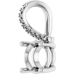Continuum Sterling Silver 7.4 mm Round Pendant Mounting – image 4