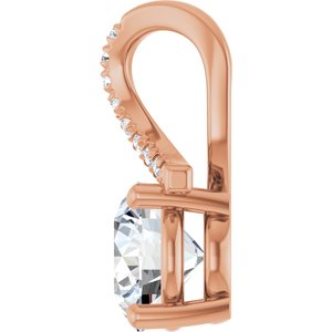 14K Rose Gold 7.4 mm Round Pendant Mounting – image 5