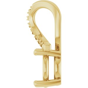 14K Yellow Gold 7.4 mm Round Pendant Mounting – image 6