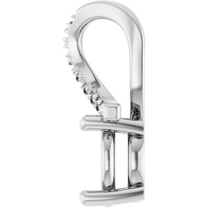 10K White Gold 7.4 mm Round Pendant Mounting – image 6
