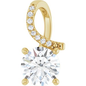 10K Yellow Gold 7.4 mm Round Pendant Mounting