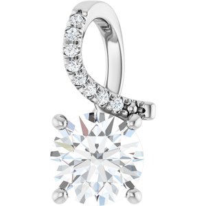 Platinum 7.4 mm Round Pendant Mounting
