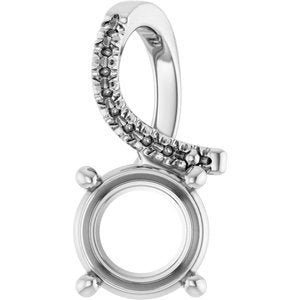 Continuum Sterling Silver 7.4 mm Round Pendant Mounting – image 2