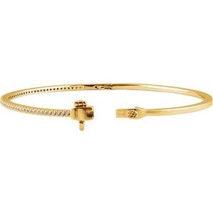 14K Yellow Gold 1/2 CTW Natural Diamond Pavé-Style 7" Bracelet