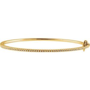 14K Yellow Gold 1/2 CTW Natural Diamond Pavé-Style 7" Bracelet