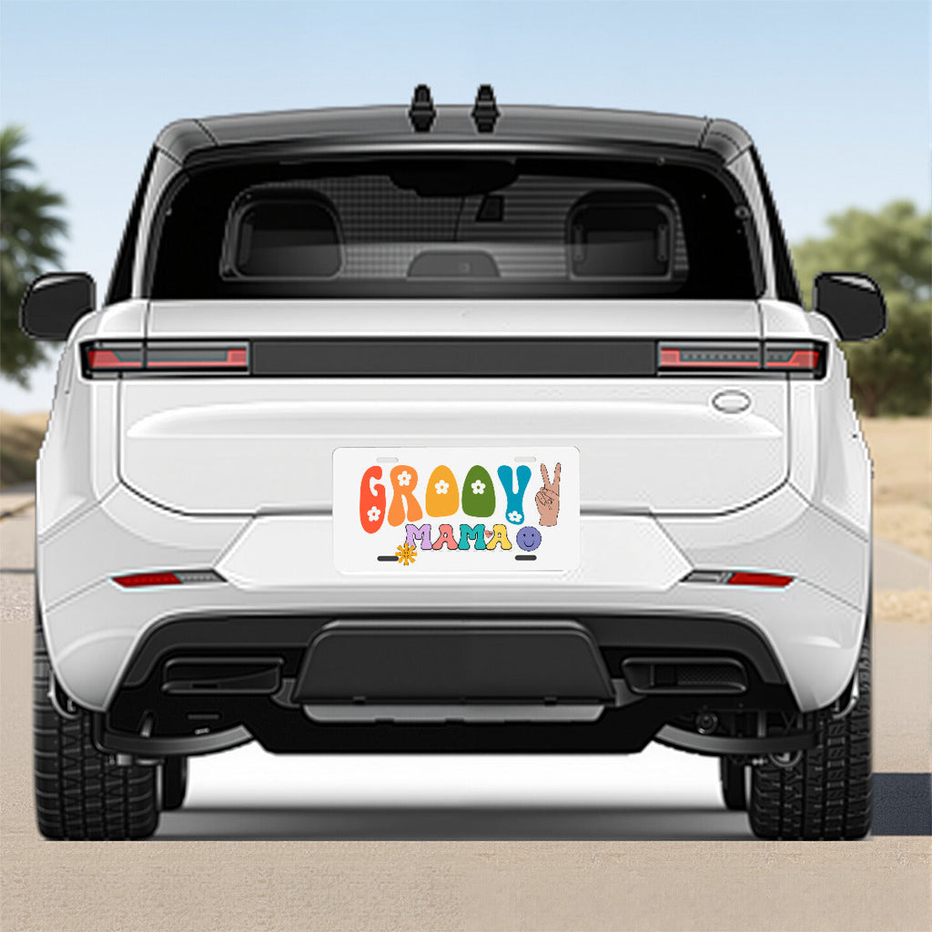 Groovy Mama Vehicle Aluminum License Plate (Made in USA)