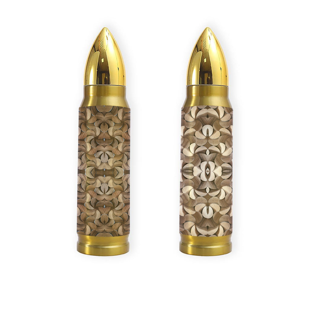 Wooden Panels 16 oz Bullet Shaped Stainless Steel Tumbler