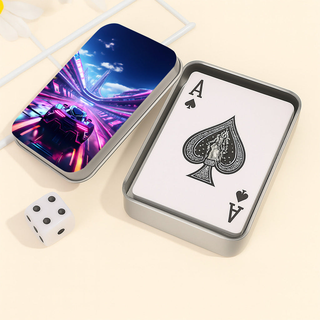 Futuristic Race Car Custom Playing Cards