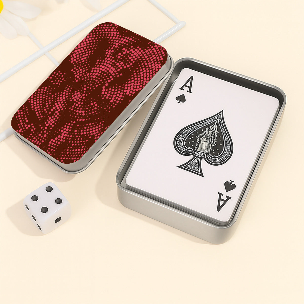 Elephant Red Dots Custom Playing Cards